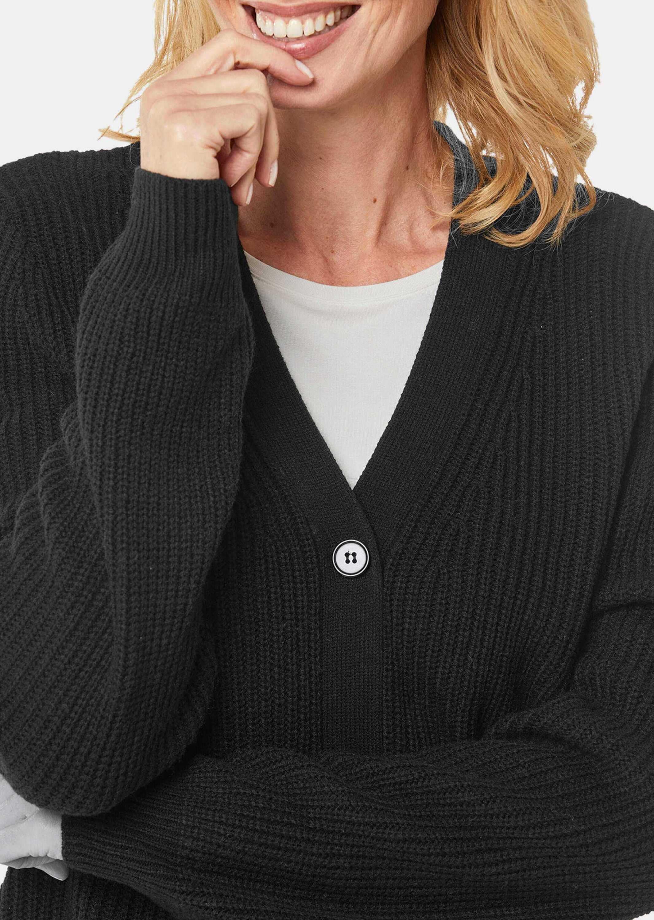 GOLDNER Strickjacke »Strickjacke Pflegeleichte Strickjacke in hochwertiger Rippenstruktur«