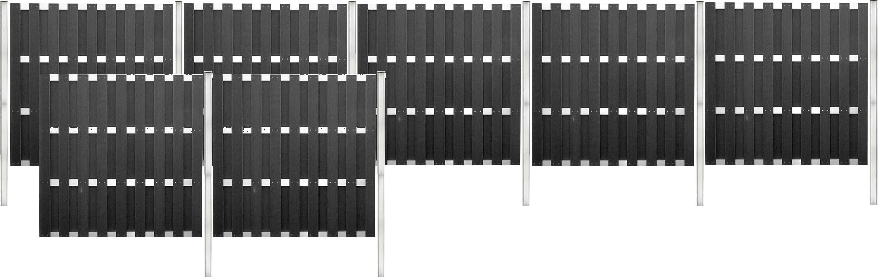 Tetzner & Jentzsch Sichtschutzelement "EL PASO WPC" 13,14 m Gesamtlänge, 19 günstig online kaufen