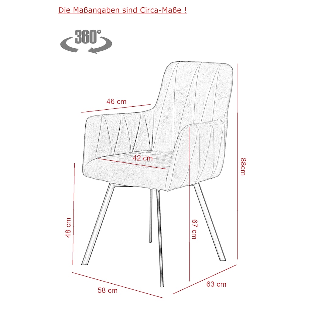 HELA Essgruppe »GESA«, (5 tlg., 1 Tisch / 4 Stühle)