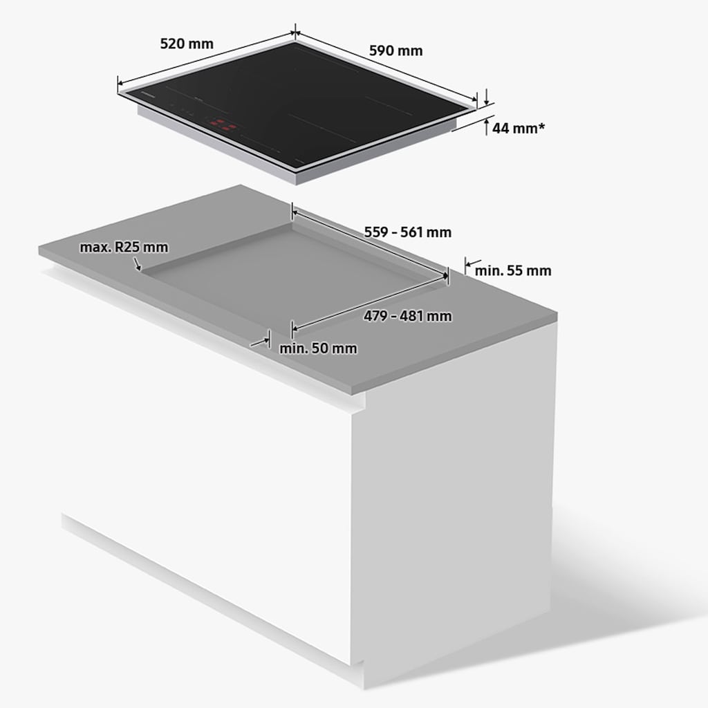 Samsung Flex-Induktions-Kochfeld »NZ64B5046JK/U1«, NZ64B5046JK/U1