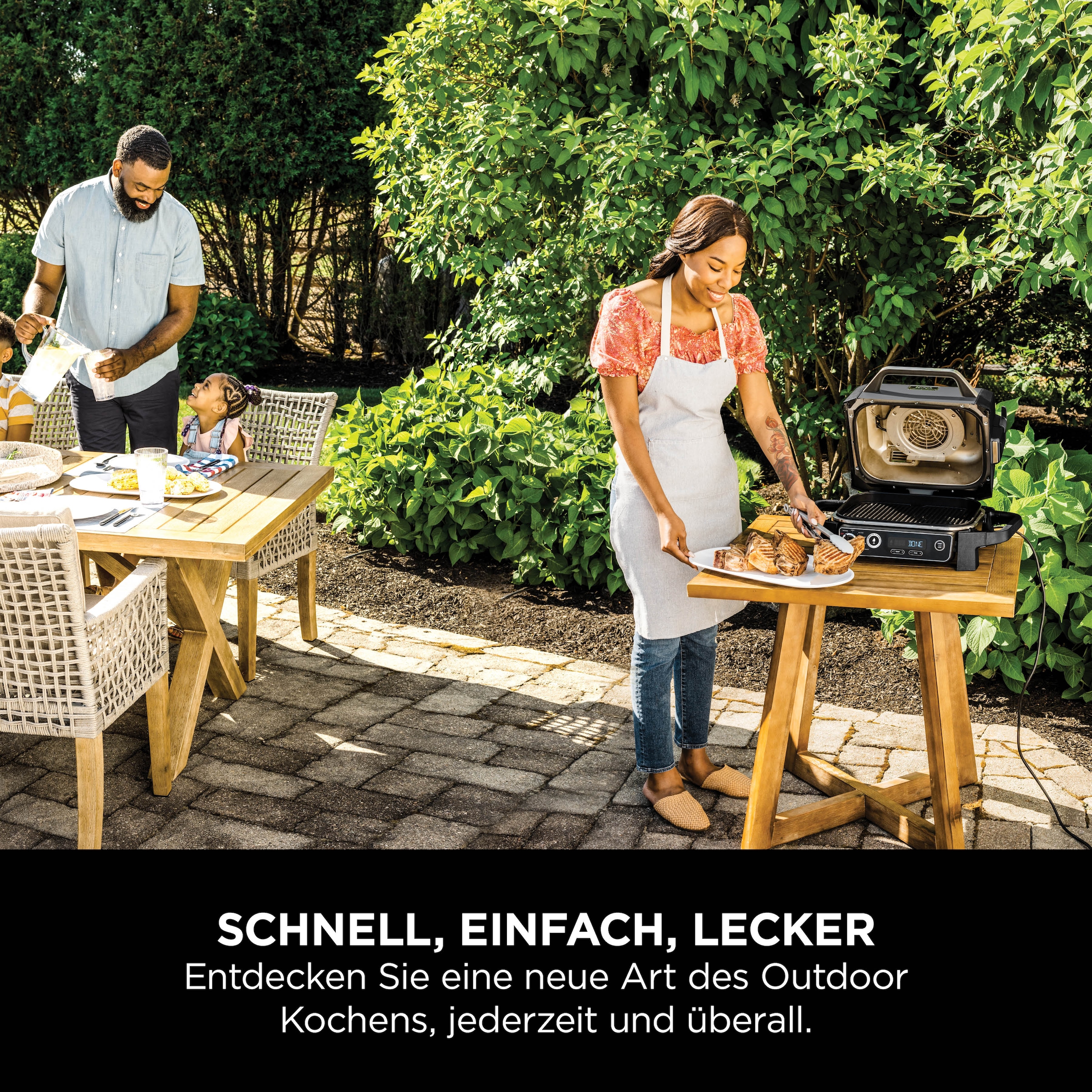 NINJA Tischgrill »Ninja Woodfire OG701EU«, 2400 W, Elektrischer Outdoor Grill