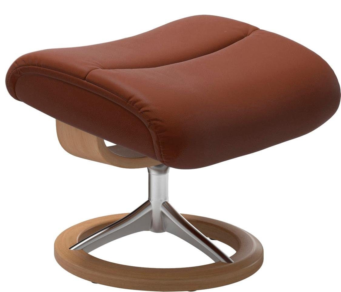 Stressless® Relaxsessel »View«, (Set, Relaxsessel mit Hocker), mit Signature Base, Größe M,Gestell Eiche