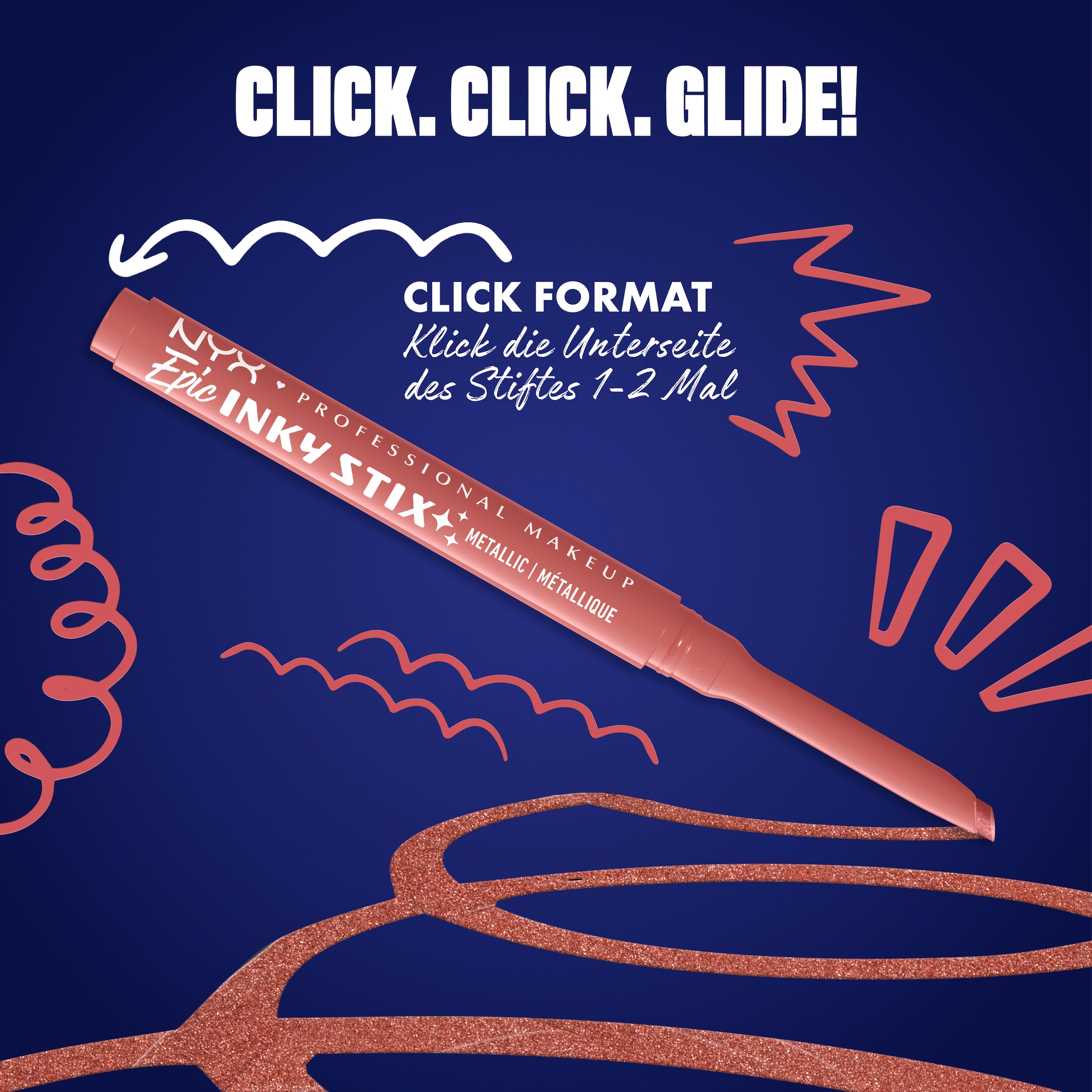 NYX PROFESSIONAL MAKEUP Eyeliner »EPIC INKY STIX CREAM GEL EYELINER« ideal für definierte Lidstriche und vielfältige, ausdrucksstarke Looks