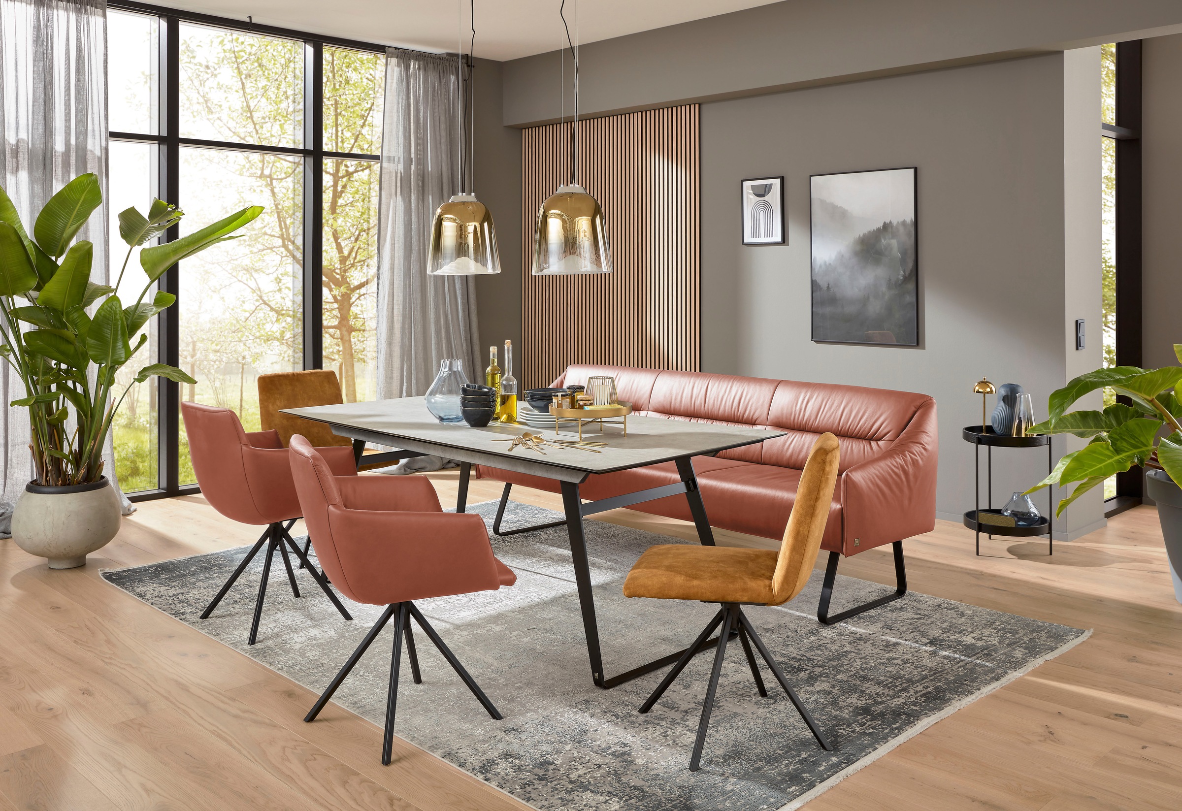 Musterring Essbank "JustB SP500" 1 tlg. Metallkufe schwarz, verschiedene Fa günstig online kaufen