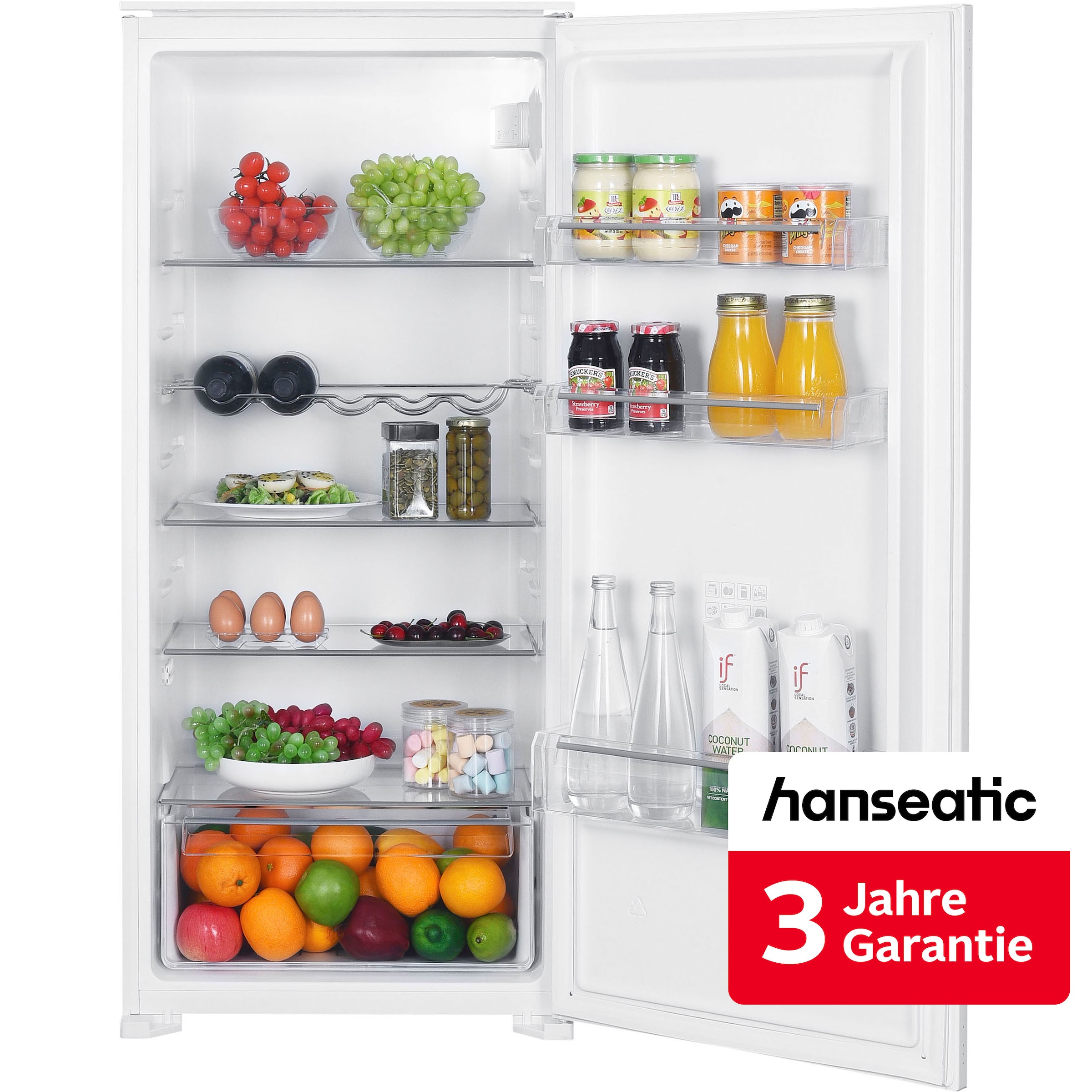 Hanseatic Einbaukühlschrank "HEKS12254E" 123 cm hoch 54 cm breit inkl. 3 Jahre Herstellergarantie