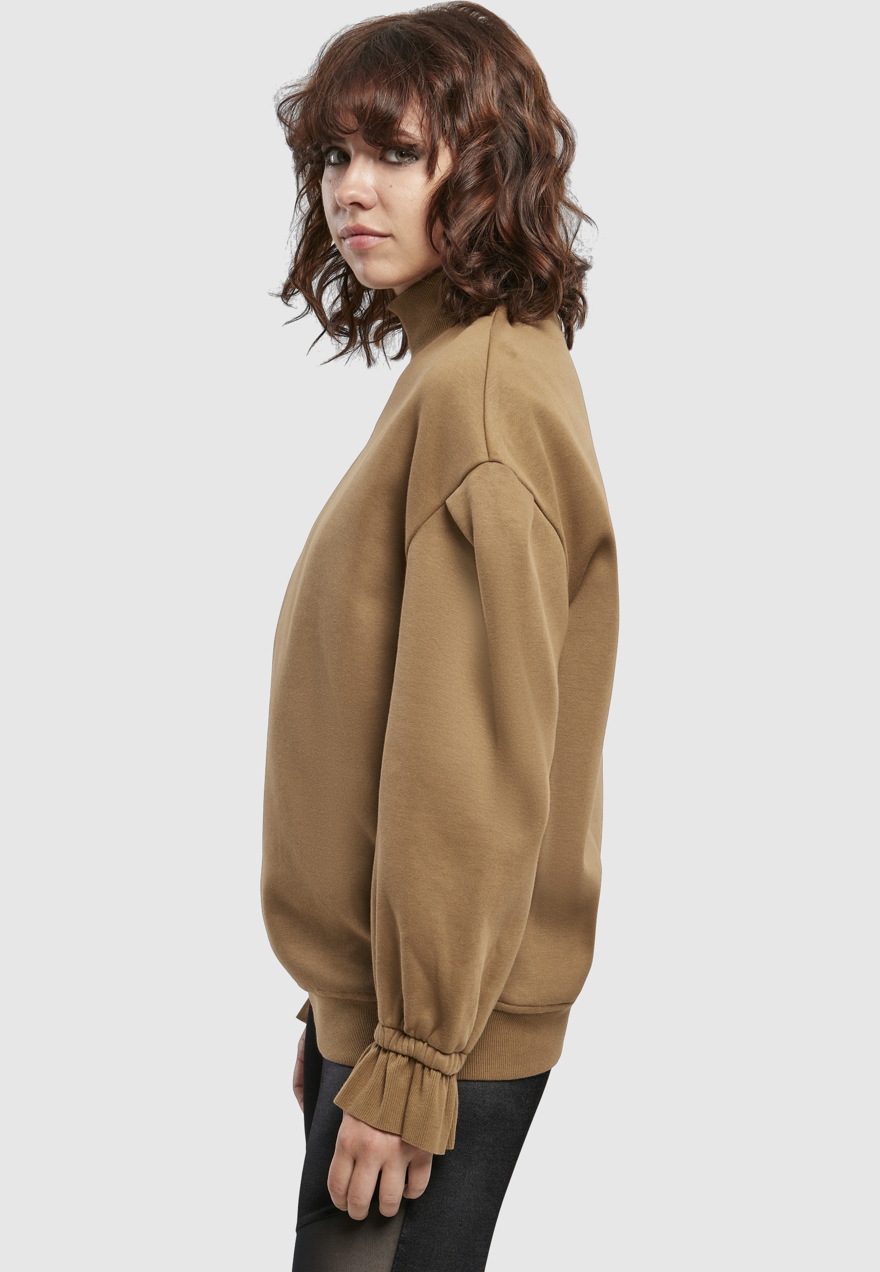 URBAN CLASSICS Sweater »Urban Classics Damen Ladies Turtleneck Crew«, 1 Stk.
