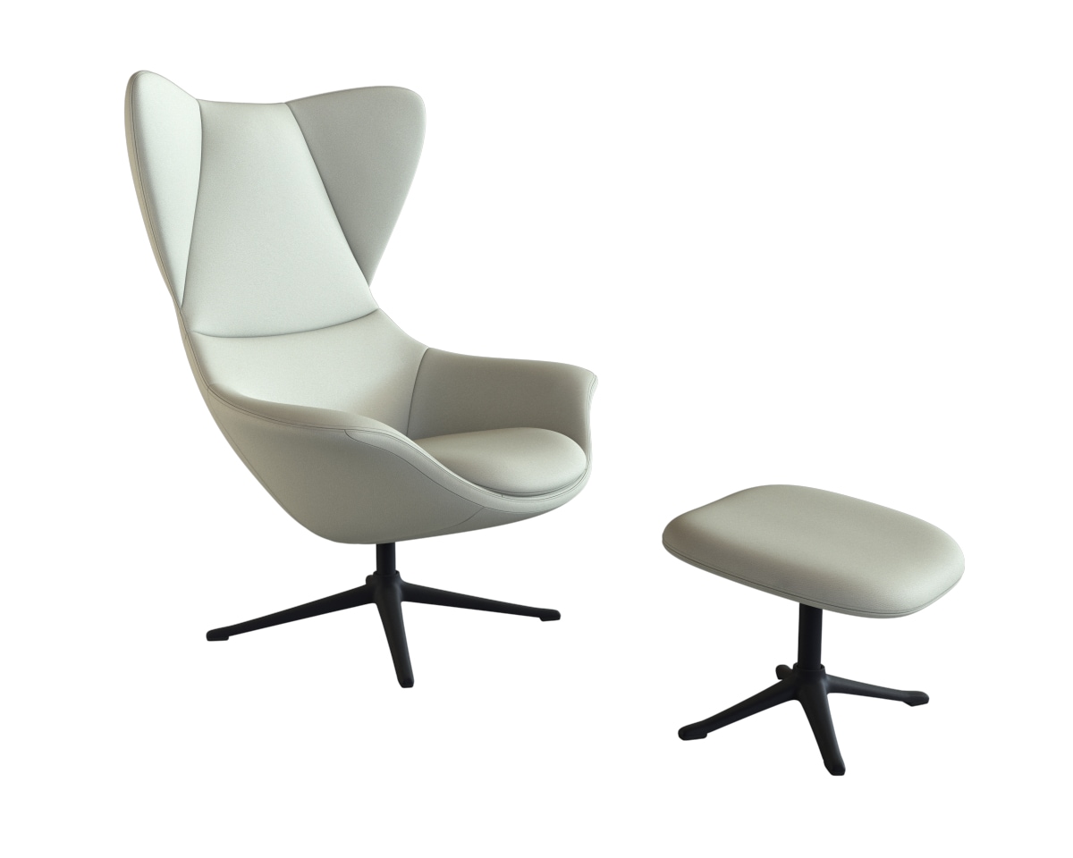 FLEXLUX Ohrensessel »Stilo Relaxsessel, TV-Sessel«, Solitär, Stil-Ikone, drehbar, Fuß schwarz