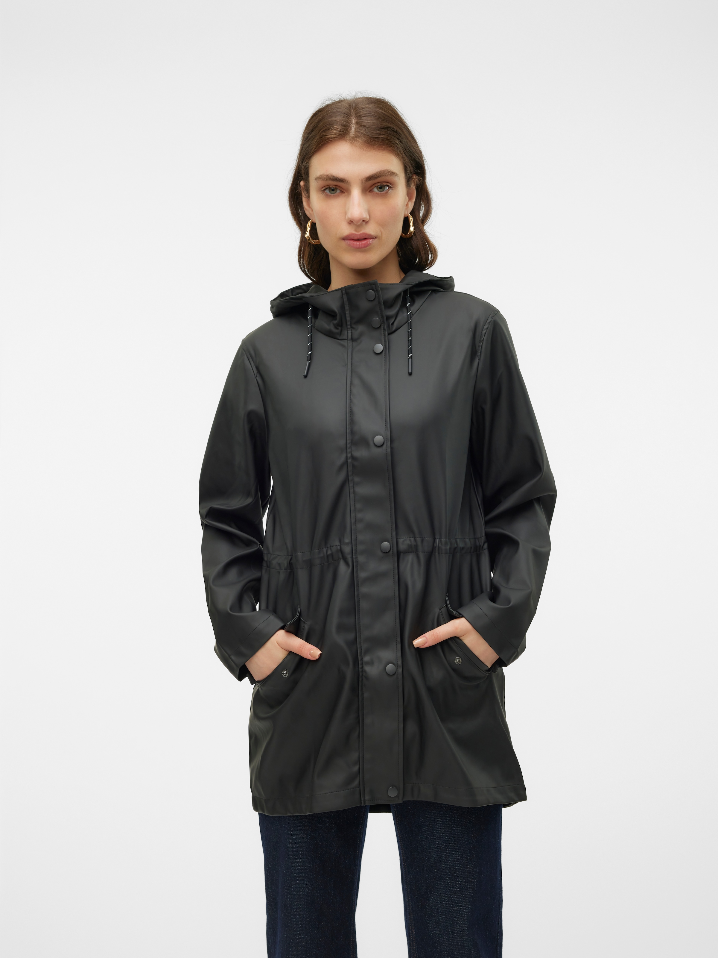 Vero Moda Regenjacke "VMMALOU COATED JACKET" mit Kapuze wasserabweisende Be günstig online kaufen