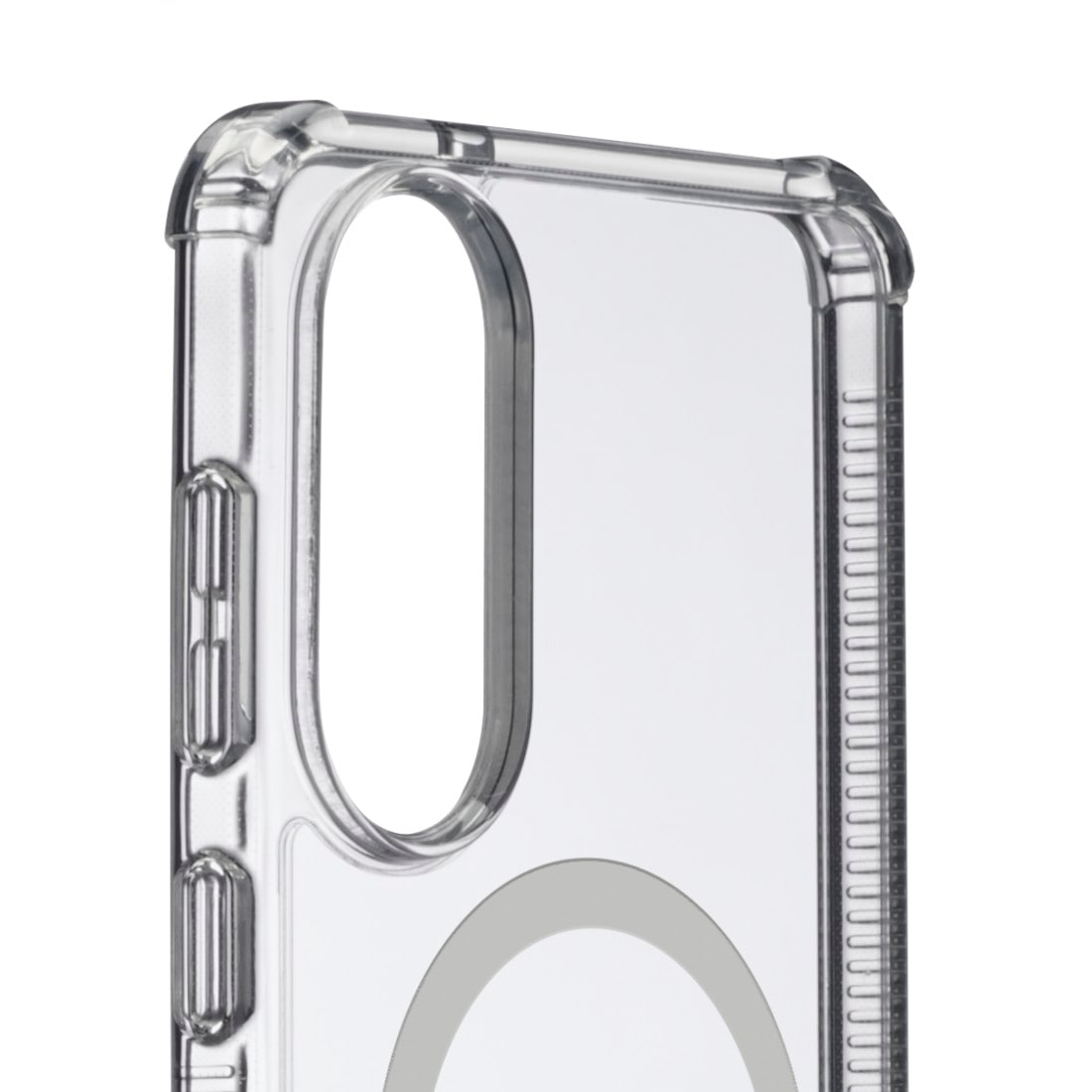 Hama Smartphone-Hülle »Handyhülle magnetisch für Galaxy S25 Edge (für Qi2, D3O, durchsichtig)«, Samsung Galaxy S25 Edge, Wireless-Charging