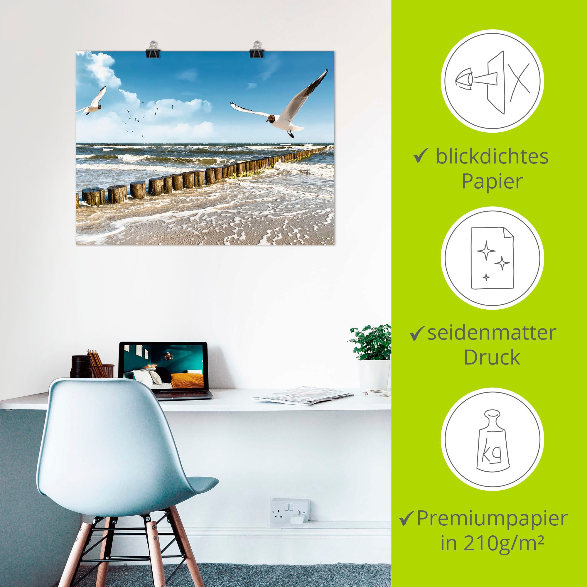 Artland Wandbild »Ostsee« Gewässer 1 Stk. tlg. als Leinwandbild, Poster in verschied. Größen