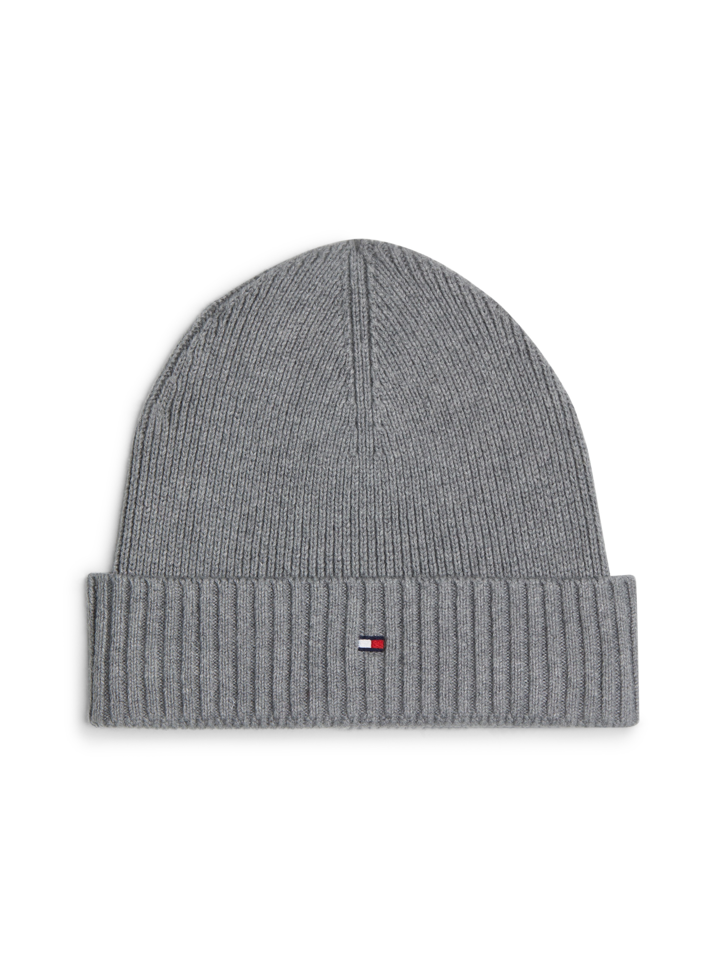 Tommy Hilfiger Strickmütze »TH FLAG PIMA COTTON BEANIE«, mit Logostickerei
