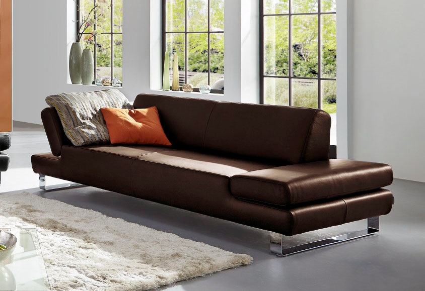 W.SCHILLIG 3-Sitzer "taboo Designsofa mit hohem Sitzkomfort, Breite 232cm, Sitztiefe 59cm" mit Normaltiefe, inklusive Armlehnenverstellung