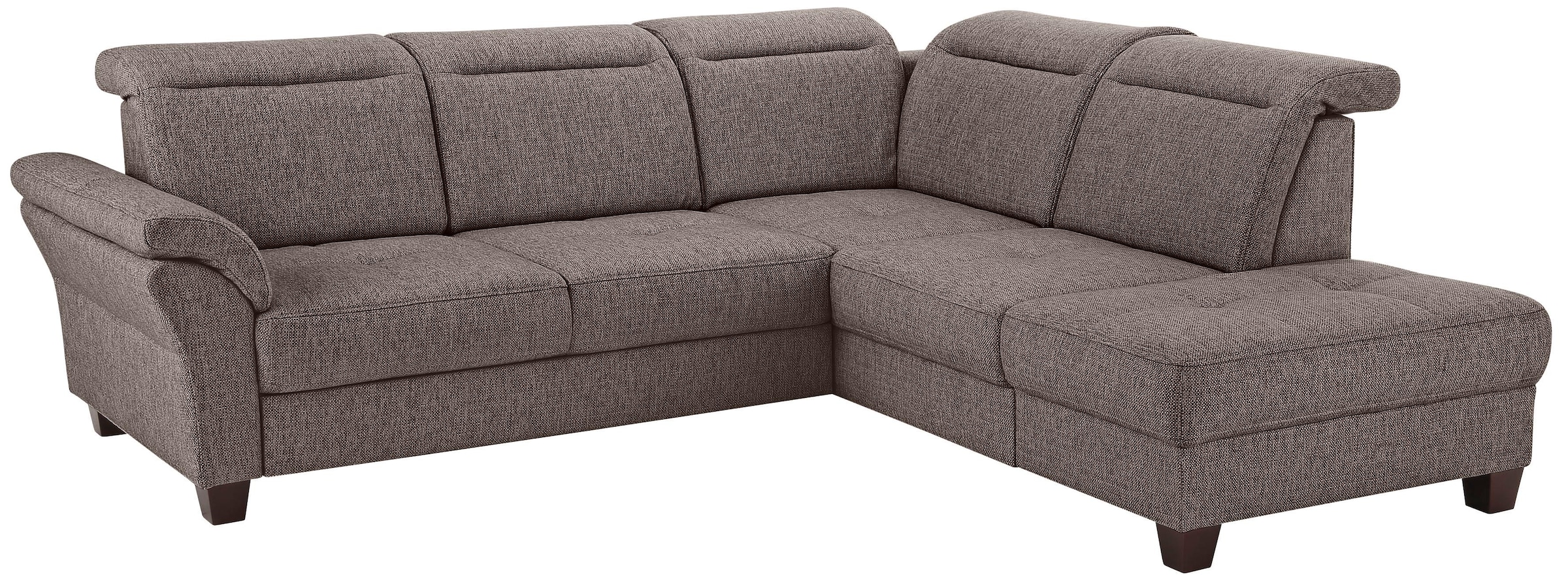 OTTO home Ecksofa "Solvei L-Form" wahlweise auch mit Kopfteilverstellung und Schlaffunktion, Federkern
