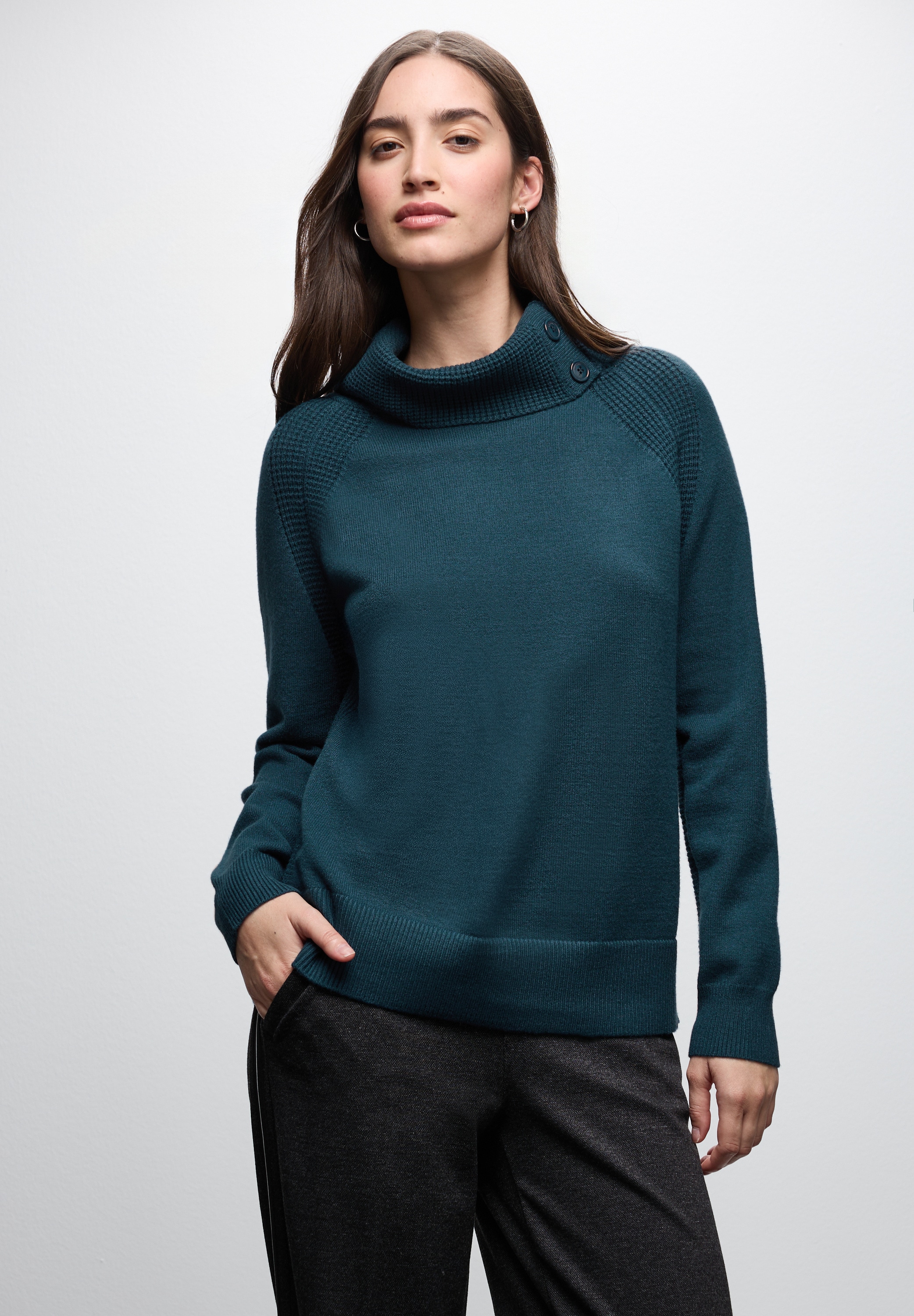 STREET ONE Rollkragenpullover mit Stehkragen