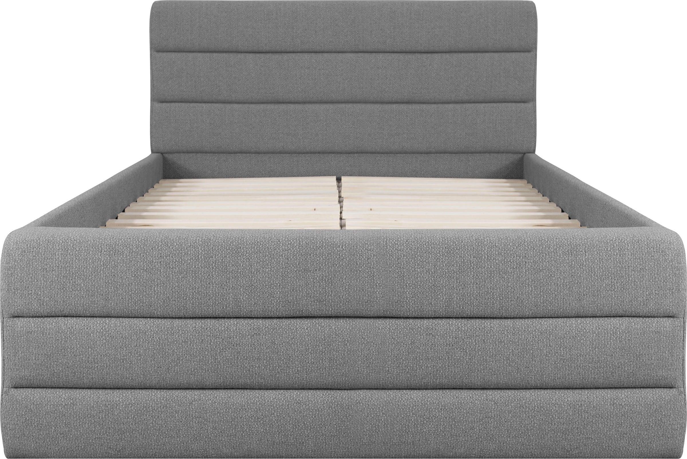 OTTO products Polsterbett »Merrit«, Quernaht im Kopf- und Fußteil, in 5 Breiten, auch in 220 cm Länge