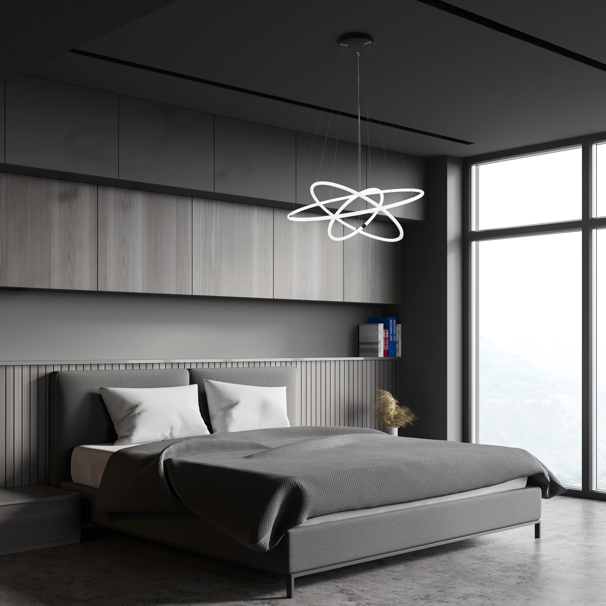 Searchlight LED-Hängeleuchte »Hängeleuchte Revolve, 1-flammig«, 1 flammig, Leuchtmittel LED-Modul | LED fest integriert, Sehr raumerhellend mit über 7000 Lumen