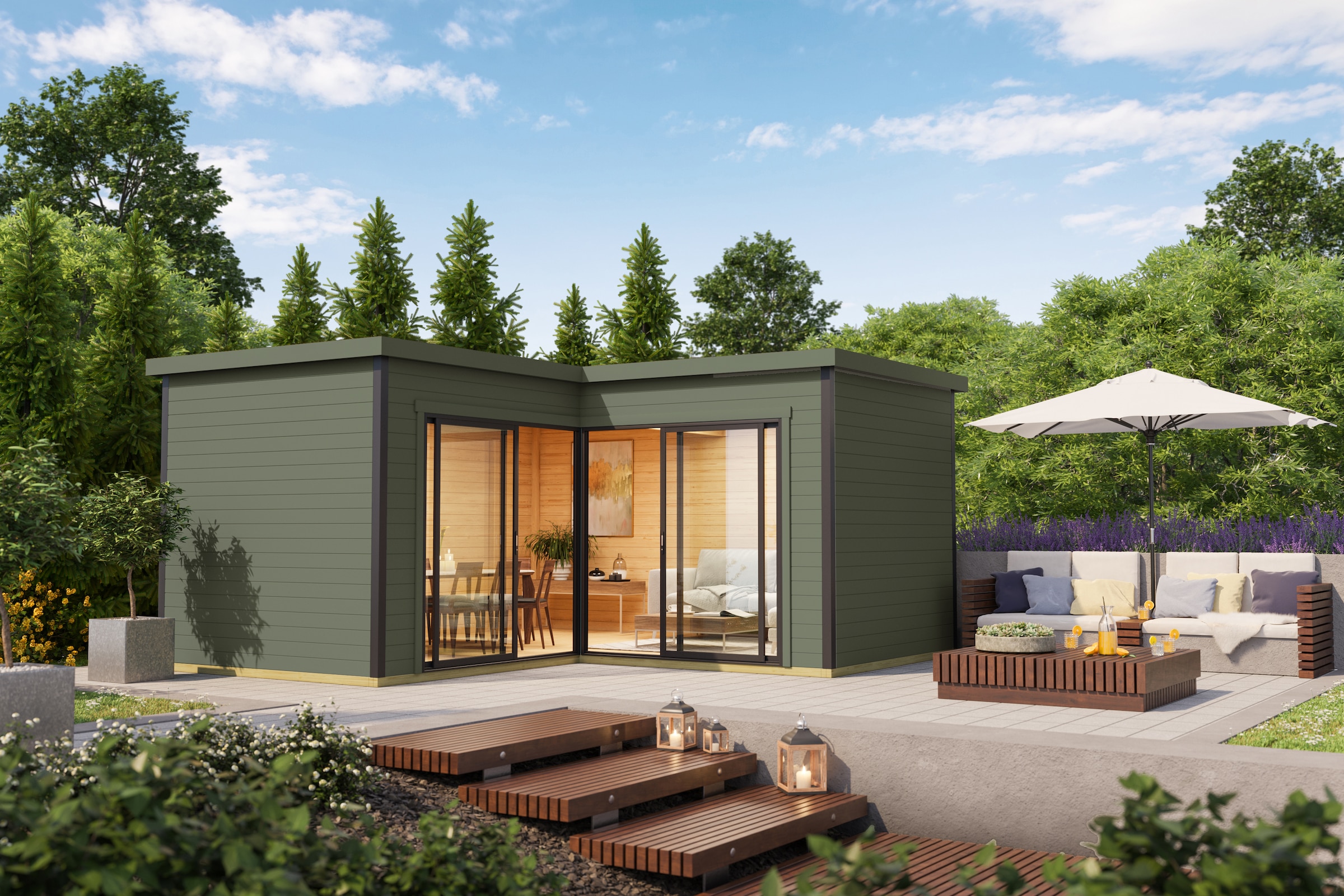 Nordic Holz Gartenhaus "DOMEO 6" günstig online kaufen
