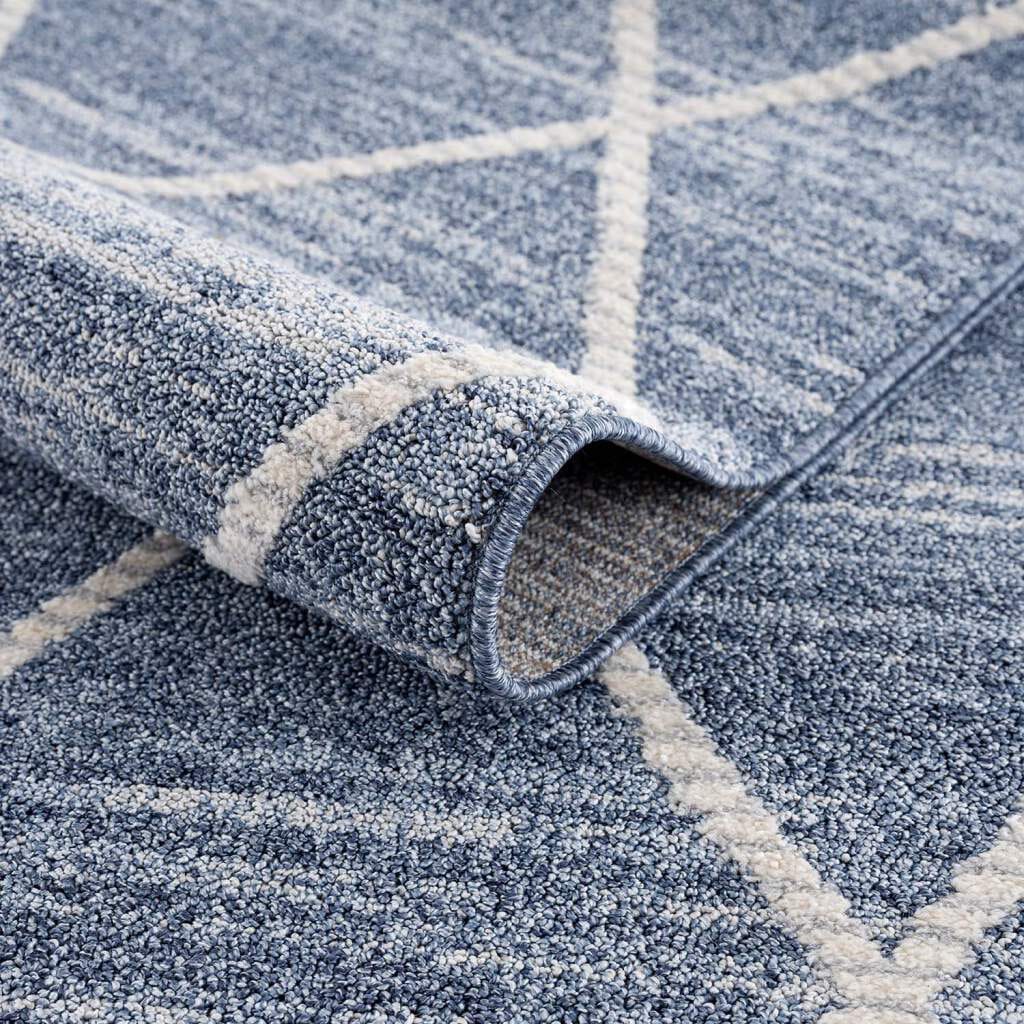 Carpet City Teppich »Art 2646«, rund, 7 mm Höhe, Kurzflor, Rauten-Optik, ideal für Flur & Diele