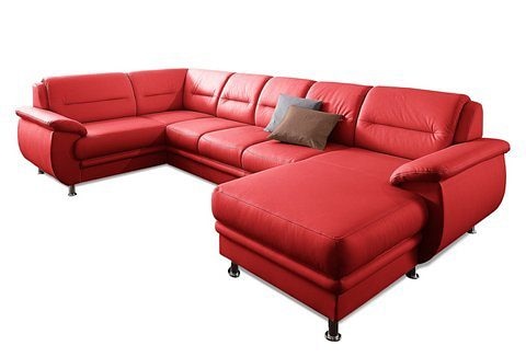 sit&more Wohnlandschaft "Mailand U-Form, B: 312 cm, XXL-Couch mit Komfortpolsterung" optional Schlaffunktion, Liegefl. 122x247 cm, diverse Lederqualitäten