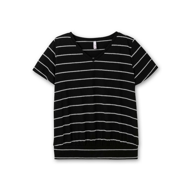 Black Friday Sheego T-Shirt »Große Größen«, mit Glitzergarn und Flügelärmeln  | BAUR
