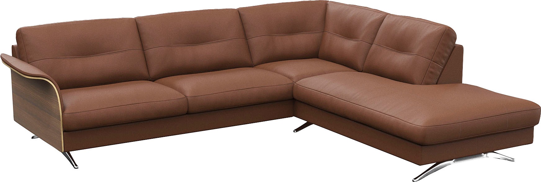 FLEXLUX Ecksofa "Glow, super bequem durch hochwertigem Sitzaufbau mit Feder günstig online kaufen