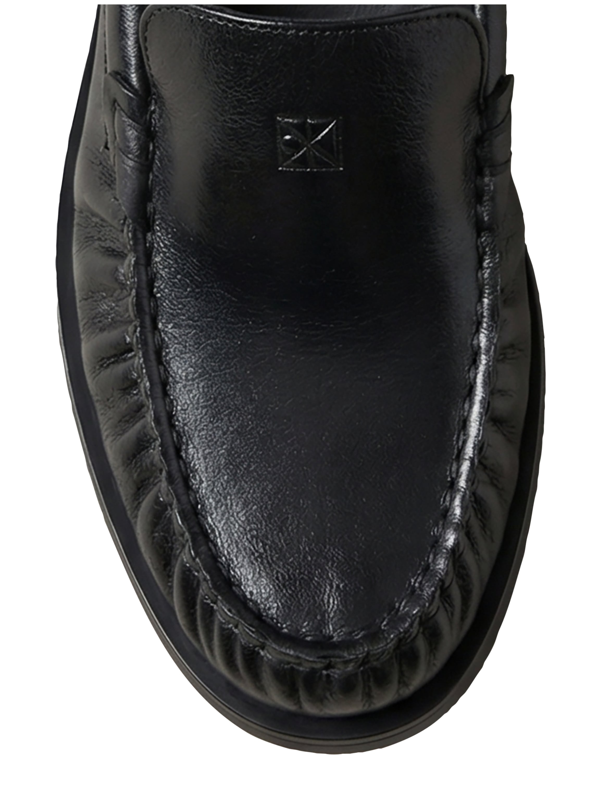 Calvin Klein Loafer »ROUND ESSENTIAL LOAFER LTH«  Slipper, Schlupfschuh mit gepolstertem Schaftrand