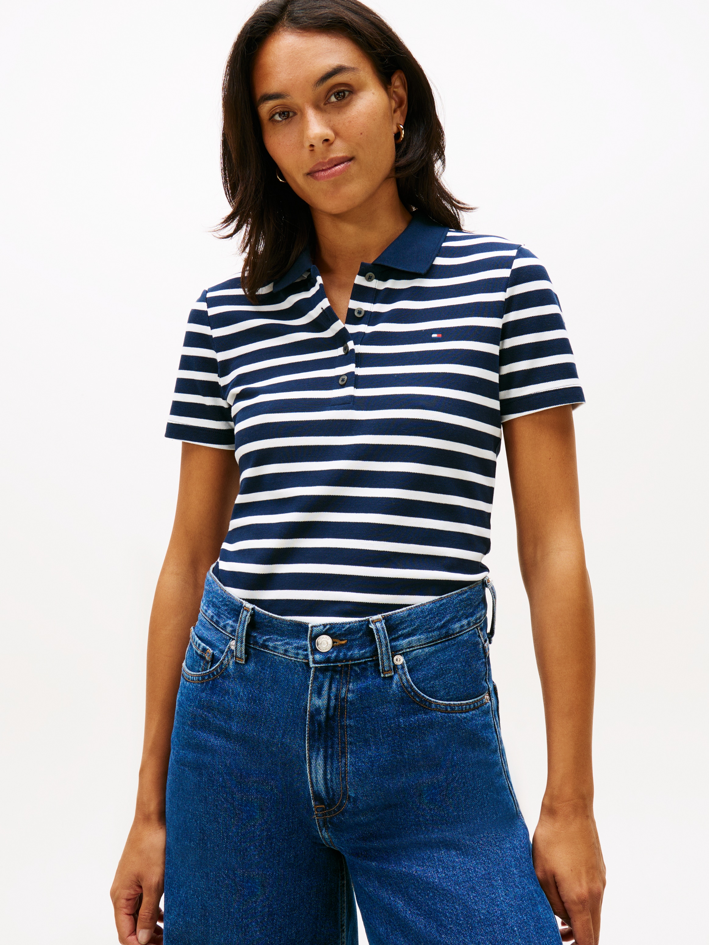 Tommy Hilfiger Poloshirt "1985 Slim Fit Pique Premium" mit Logostickerei, m günstig online kaufen