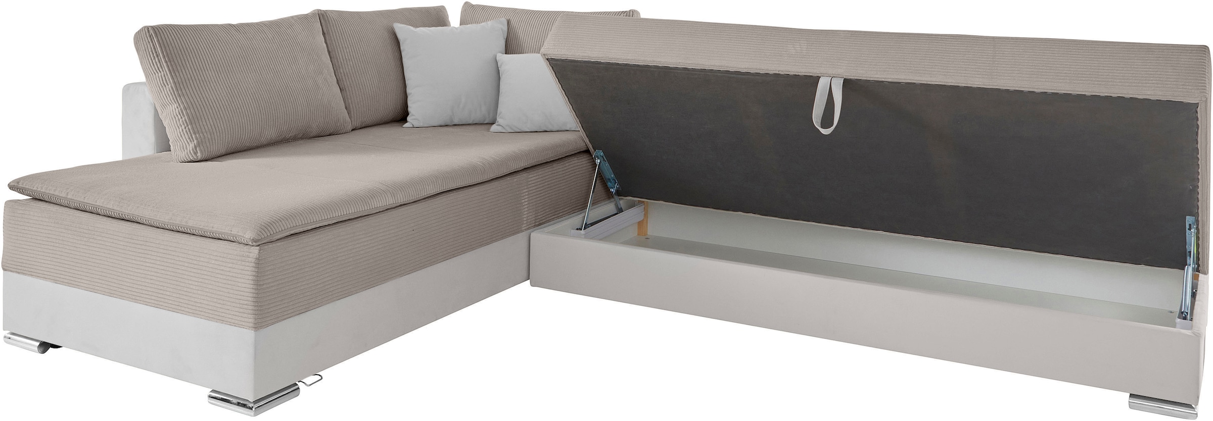 INOSIGN Ecksofa »Night & Day L-Form«, mit Boxspring Bettfunktion 180x200 cm, Dauerschläfer