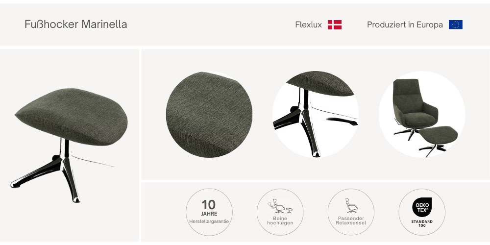 FLEXLUX Fußhocker "Marinella, Fußstütze für Lounging, Entspannung der Extra günstig online kaufen