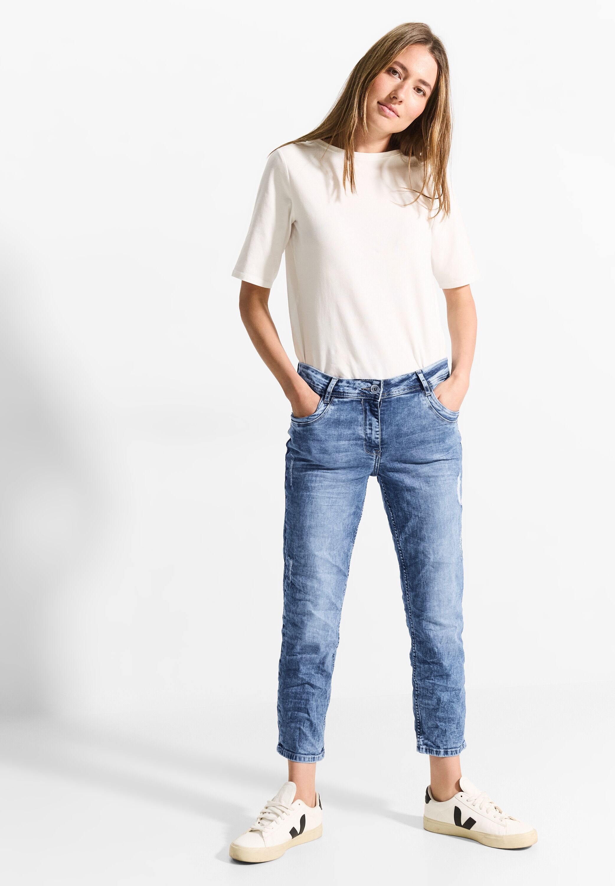 Cecil Comfort-fit-Jeans, Middle Waist