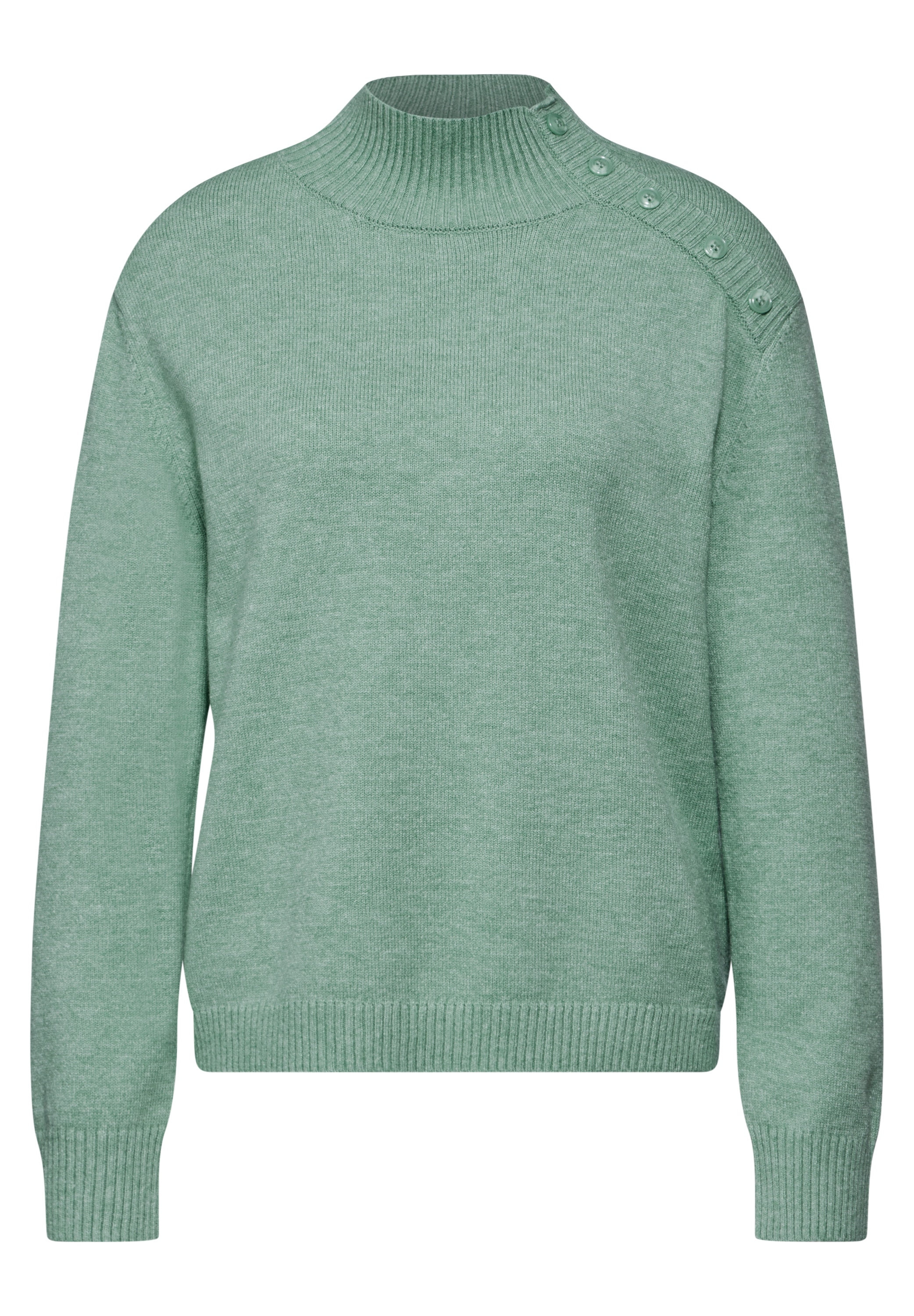 STREET ONE Strickpullover, mit Knopf Details