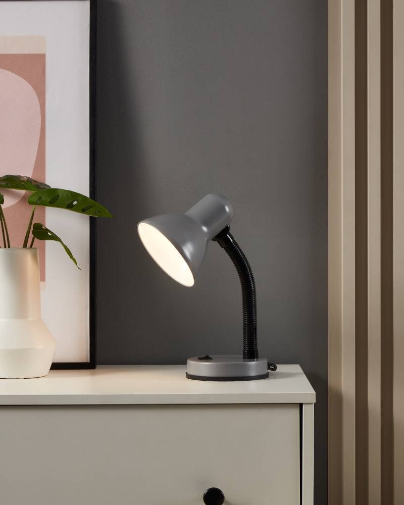 EGLO Tischleuchte »BASIC«, 1 flammig, Leuchtmittel E27 | Leuchtmittel wechselbar-ohne Leuchtmittel, Ø12,5 x H30 cm / exkl. 1 x E27 (je max. 40W) / Wippschalter