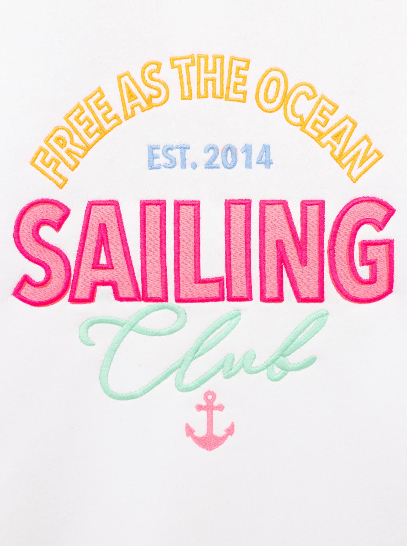 Zwillingsherz Kapuzensweatjacke »"Sailing Club"«, Kapuzensweatjacke mit großer SAILING Applikation am Rücken und Tasche