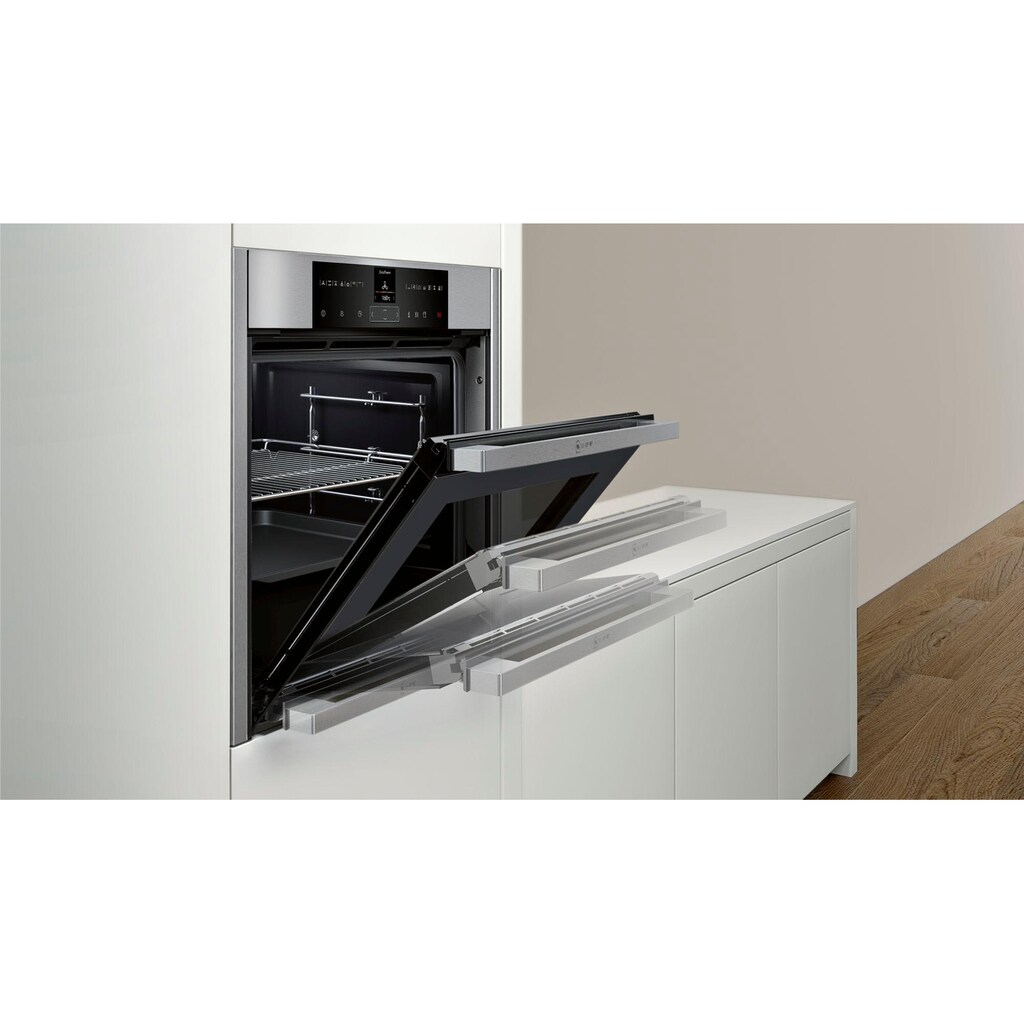 NEFF Dampfbackofen »B55VR22N0«, N 70, mit Teleskopauszug nachrüstbar, Pyrolyse-Selbstreinigung, CircoTherm®, mit Slide&Hide®