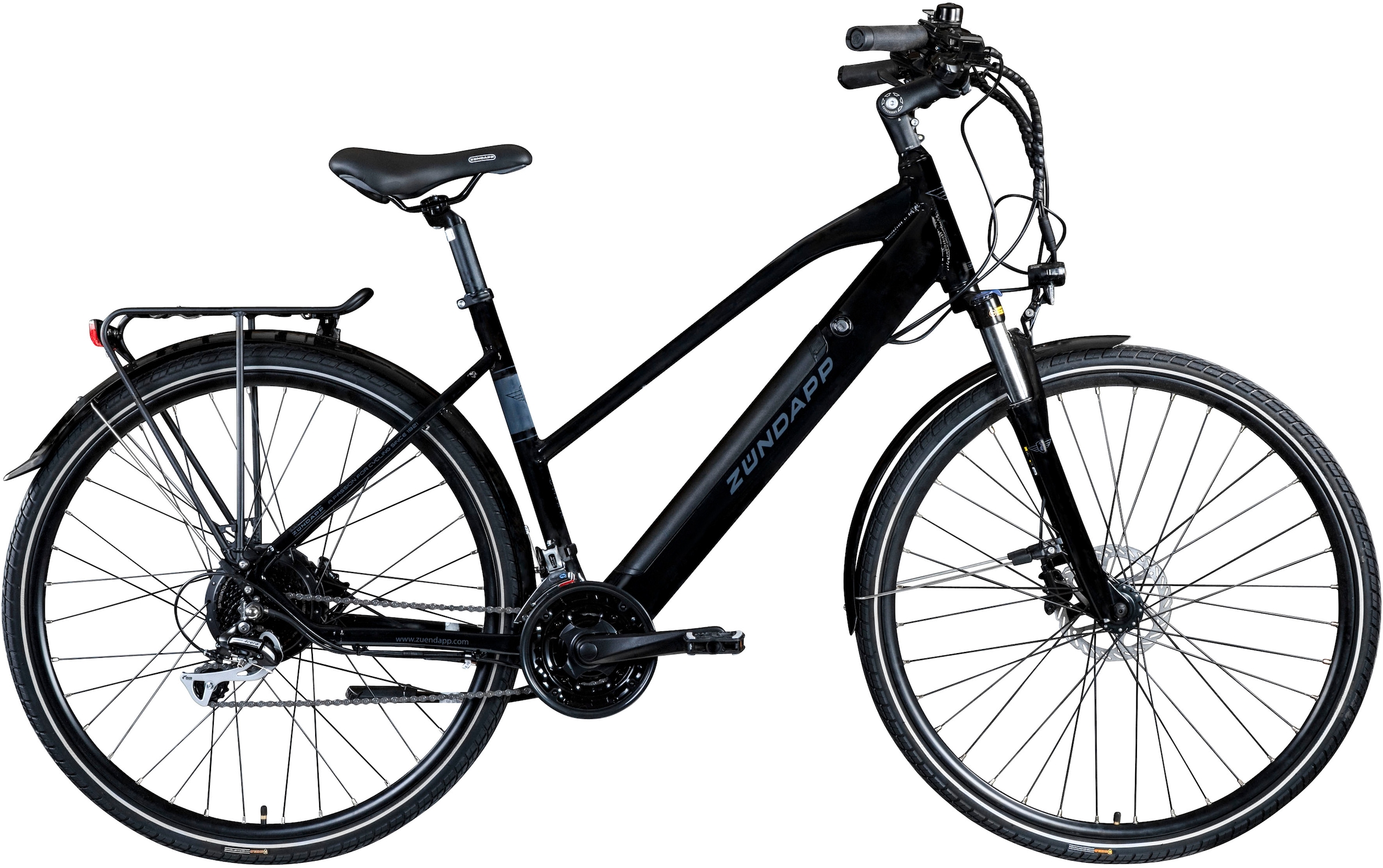 Zündapp E-Bike "Z810", 24 Gang, Shimano, Altus RD-M310, Heckmotor 250 W, Pedelec, Elektrofahrrad für Damen