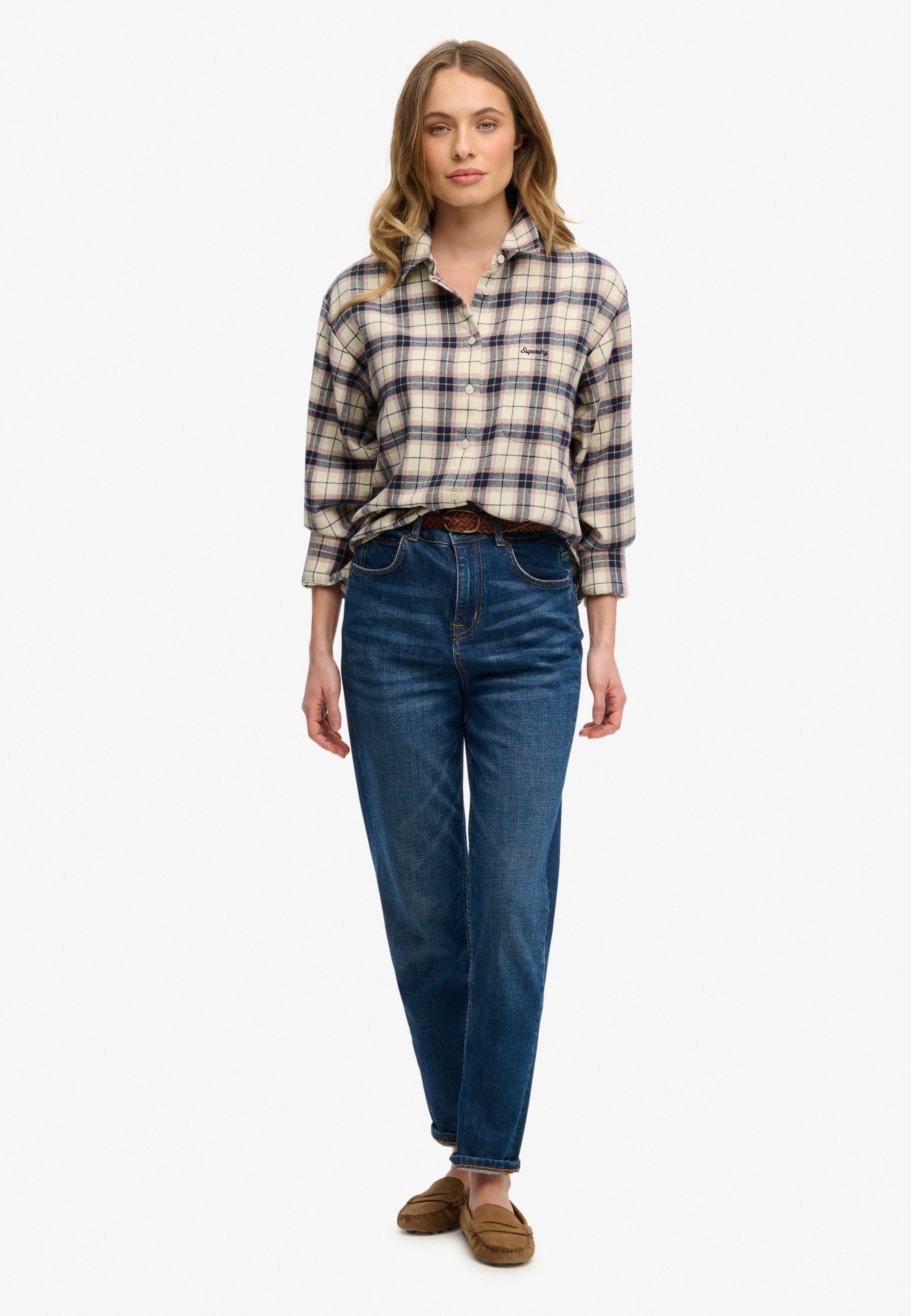 Superdry Karobluse »CHECK FLANNEL RELAXED SHIRT« Baumwolle, relaxed fit, aus weichem Flanell