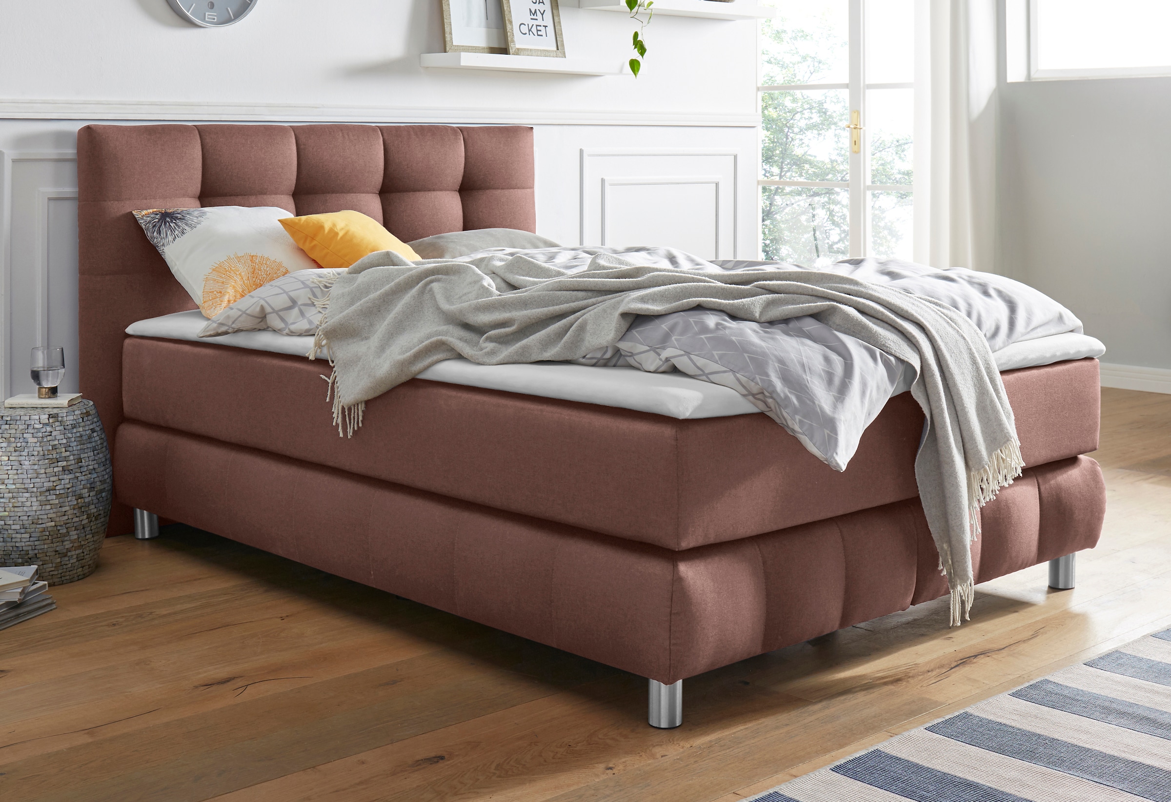 Home affaire Boxspringbett "Salo" incl. Topper, 6 Breiten, 2 Härtegrade, TF günstig online kaufen