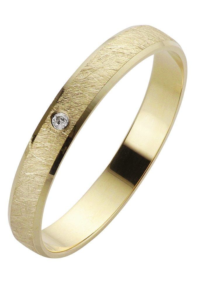 Firetti Trauring »Schmuck Geschenk Gold 375 Hochzeit Ehering Trauring "LIEBE"«, Made in Germany, wahlweise mit oder ohne Brillant