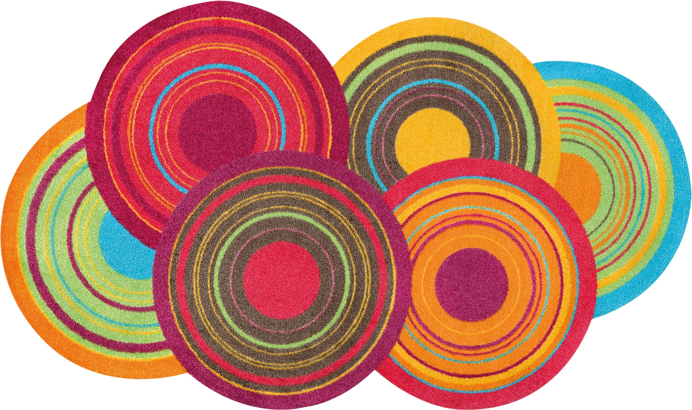 wash+dry by Kleen-Tex Teppich "Cosmic Colours" stufenförmig 9 mm Höhe rutschhemmend, waschbar, Wohnzimmer