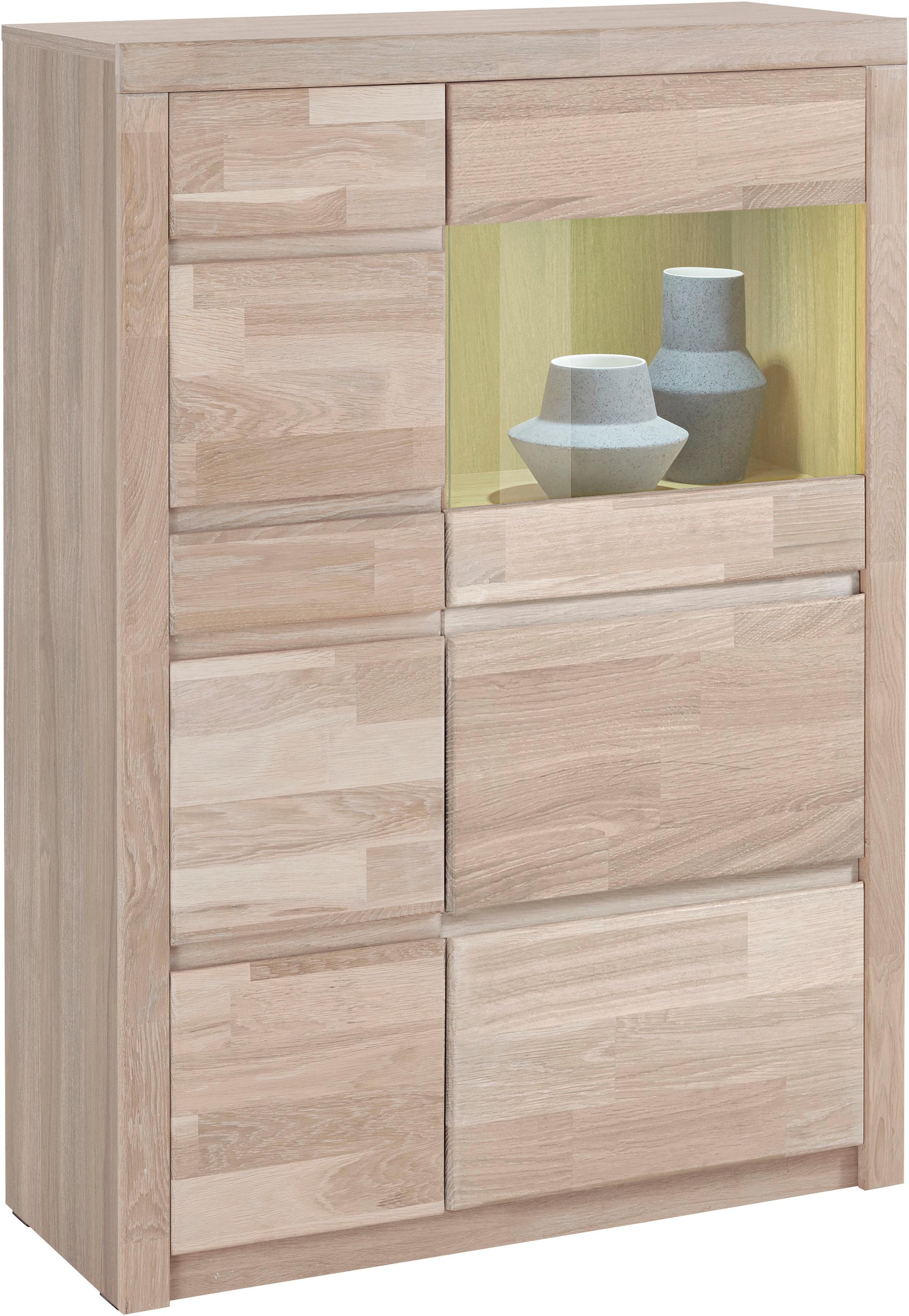 Highboard »Silkeborg«, Breite 90 cm Glaseinsatz mit BAUR Türen 