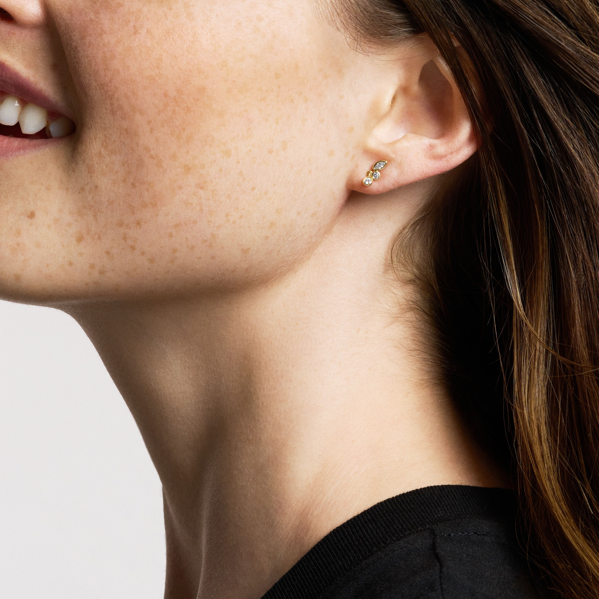 Fossil Paar Ohrstecker »Schmuck Geschenk Metall ELLIS, JA7290710«, mit Zirkonia (synth.)