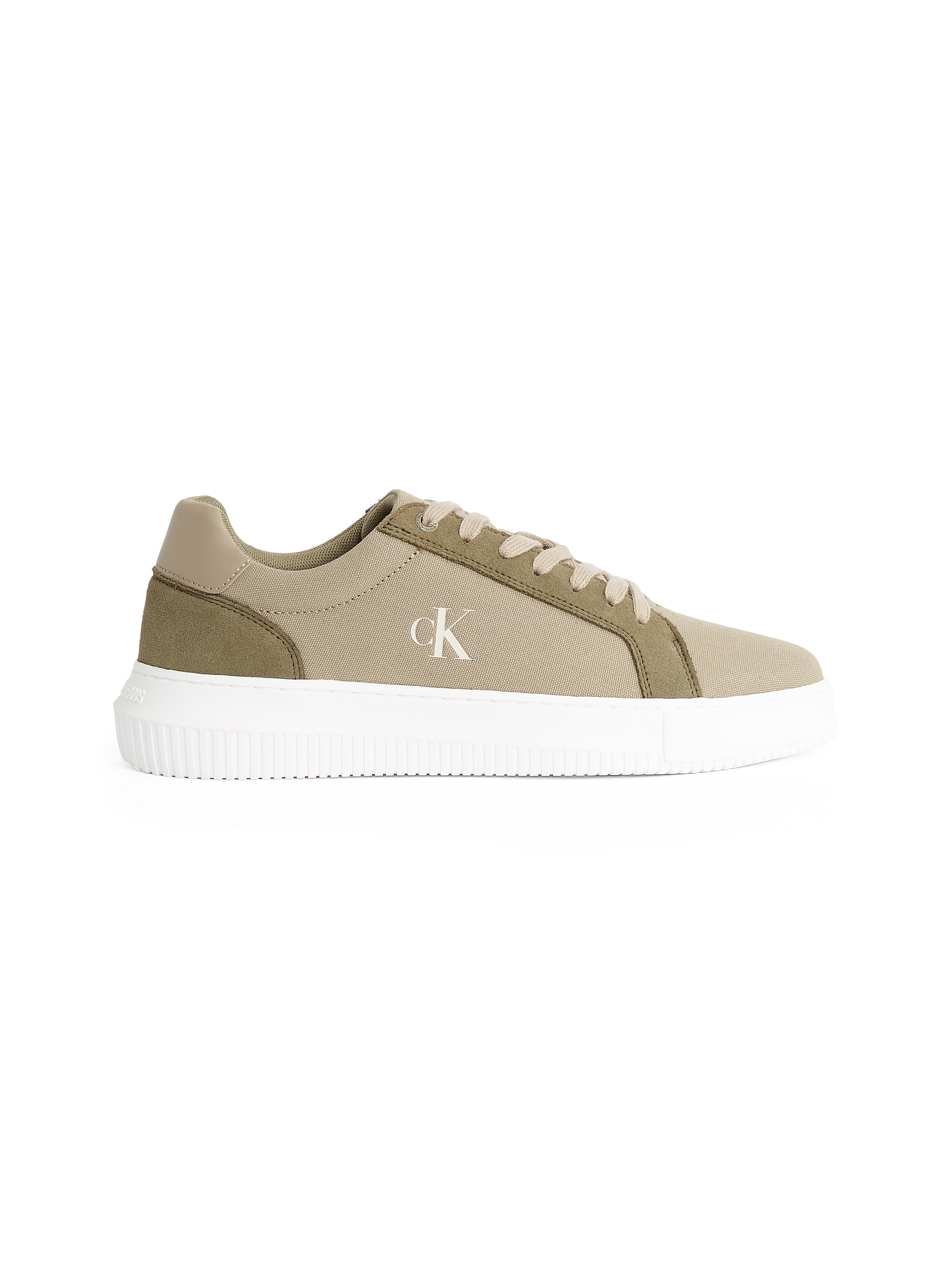 Calvin Klein Jeans Sneaker »CHUNKY CUPSOLE MG CANVAS«, Halbschuh, Schnürschuh, Freizeitsneaker mit seitlichem CK-Logo