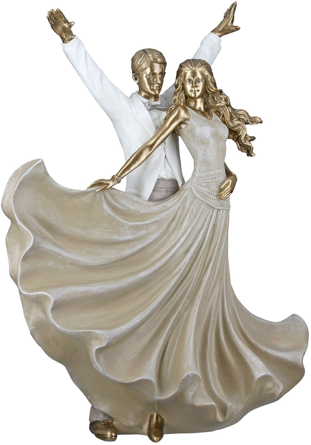 GILDE Dekofigur "Figur Tänzer Salsa goldfarben" günstig online kaufen