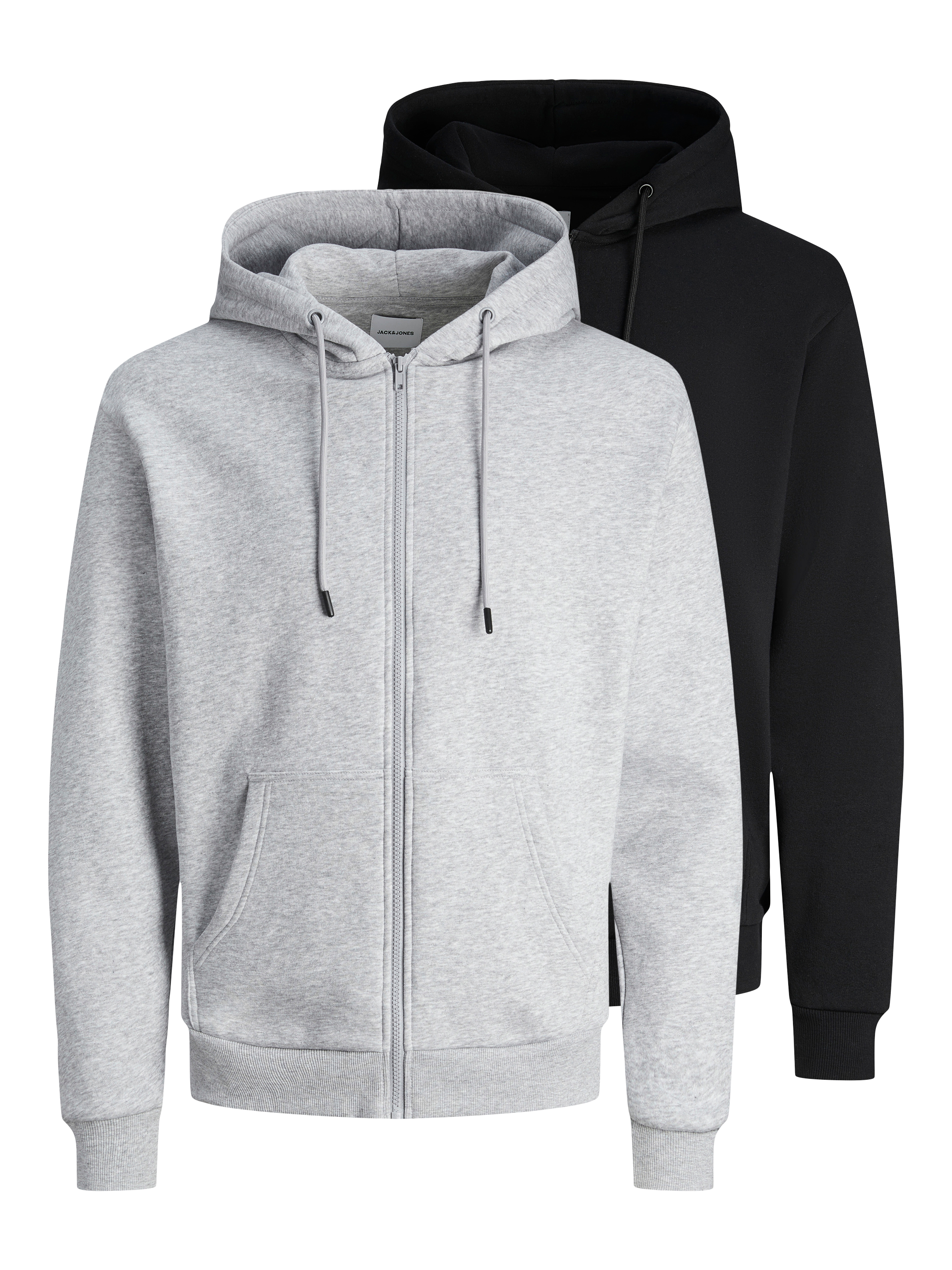 Jack & Jones Kapuzensweatjacke »JJEBRADLEY SWEAT ZIP HOOD 2PK MP« Packung, 2 Materialmix,