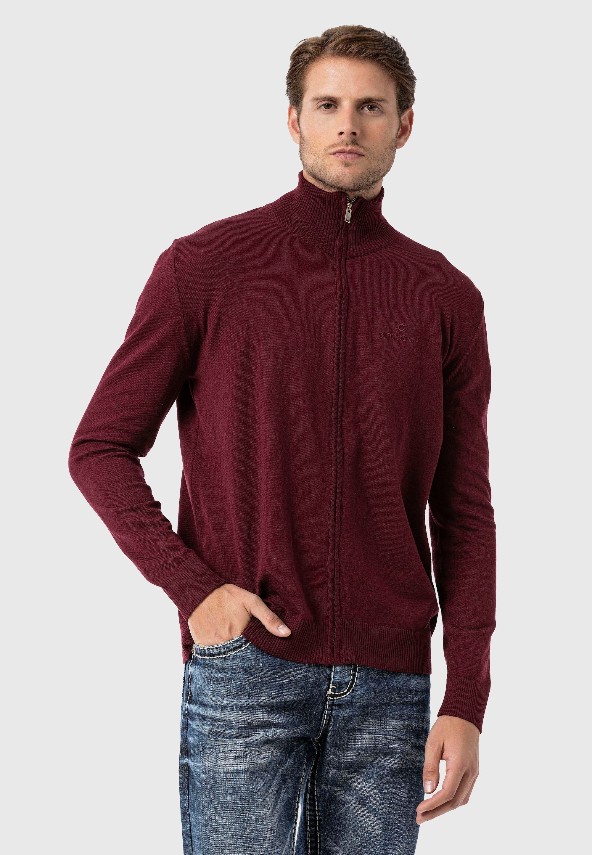 Cipo & Baxx Cardigan »Pullover«, im sportlichen Look