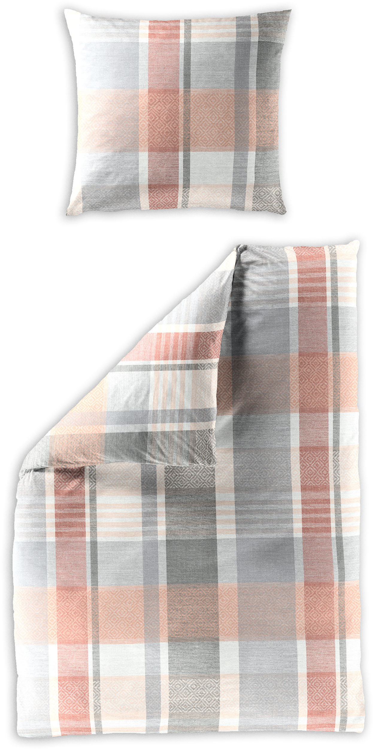 BIERBAUM Bettwäsche "Bettwäsche 4096" 2 Mako-Satin, 100 % Baumwolle, pflegeleicht, seidig glänzend
