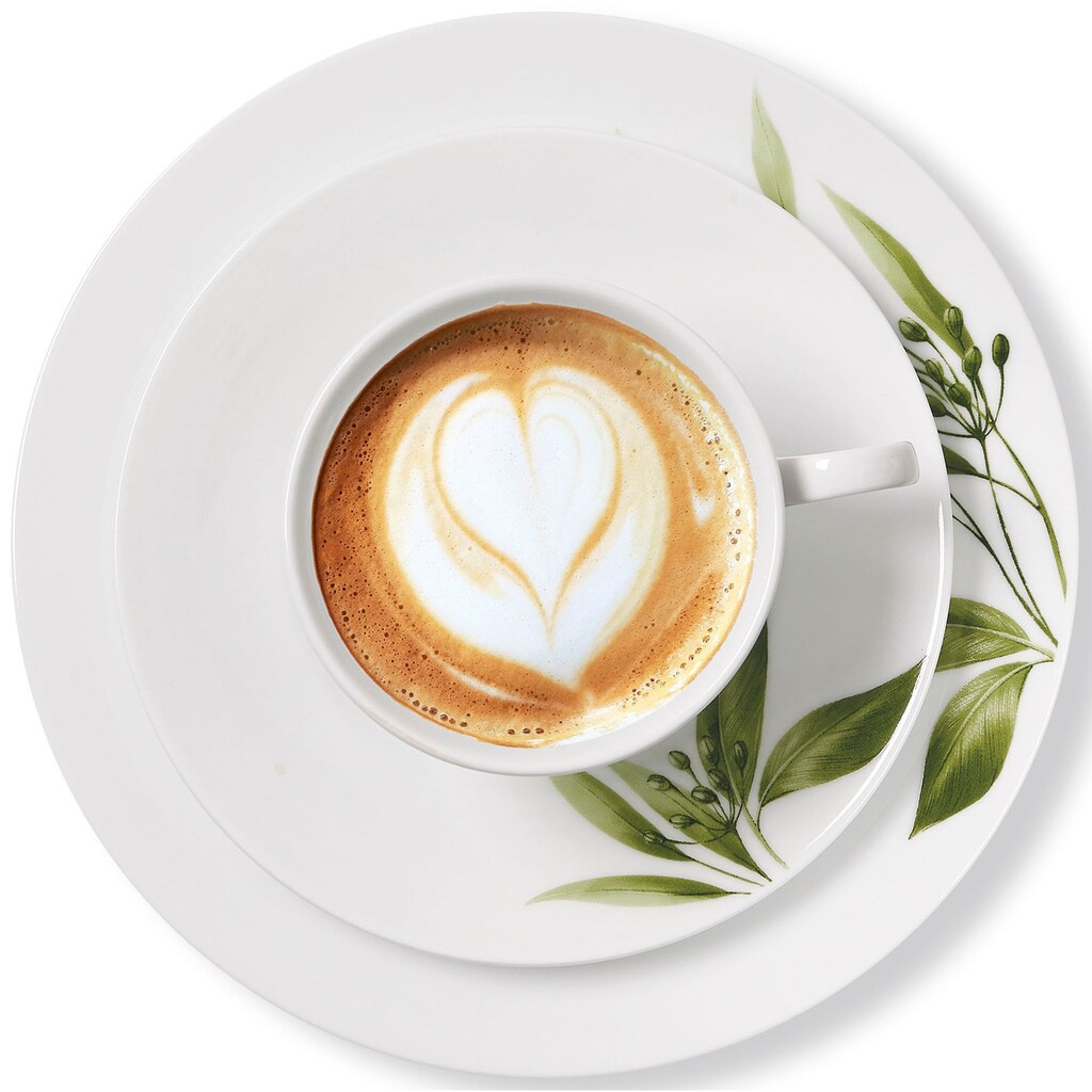 Via By R&B – Servizio Da Caffè Isabella In Porcellana Beige, 18 Pezzi (6 Tazze, 6 Piattini, 6 Piatti Colazione), Lavabile In Lavastoviglie