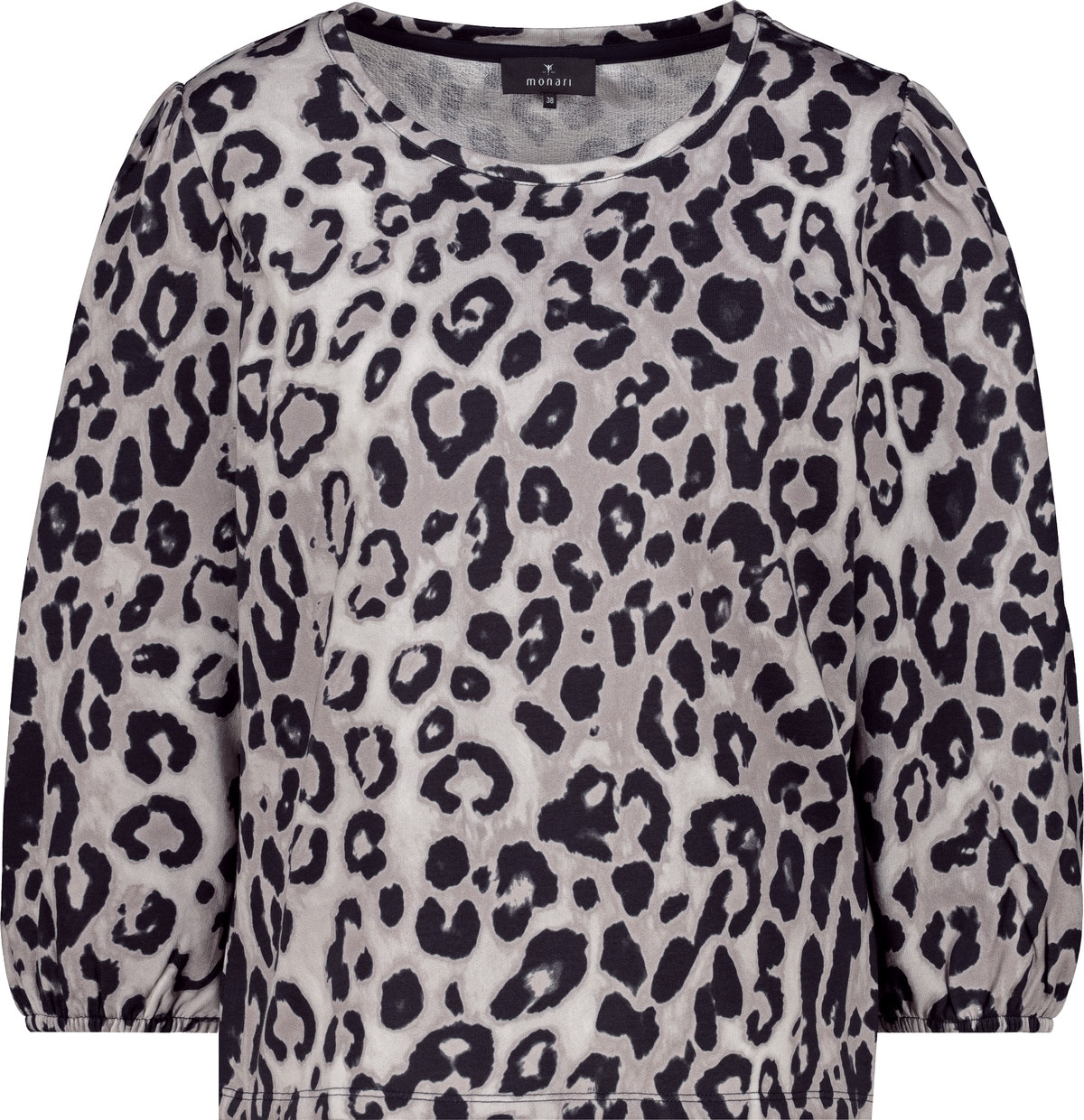 Monari Sweater »Sweatshirt Leodruck Allover«, Mit Rundhalsausschnitt