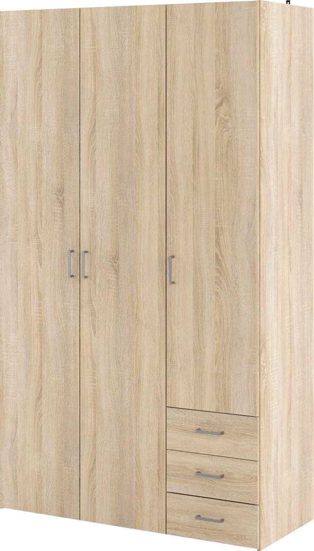 Home affaire Kinderkleiderschrank, Mit viel Stauraum, graue Stangengriffe, Gr. ca. 200,4 x 115,8 x 49,5 cm