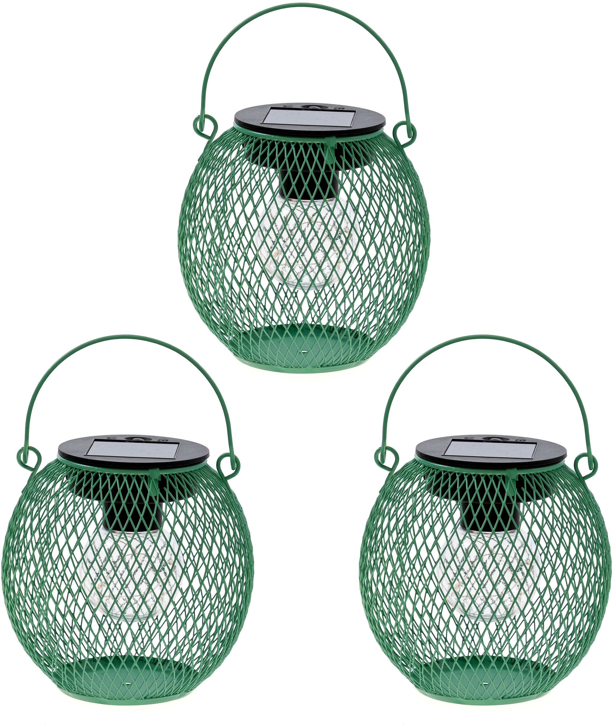 OTTO home LED Solarleuchte "Aislinn, LED-Metalllaterne, 3er Set" LED-Modul günstig online kaufen